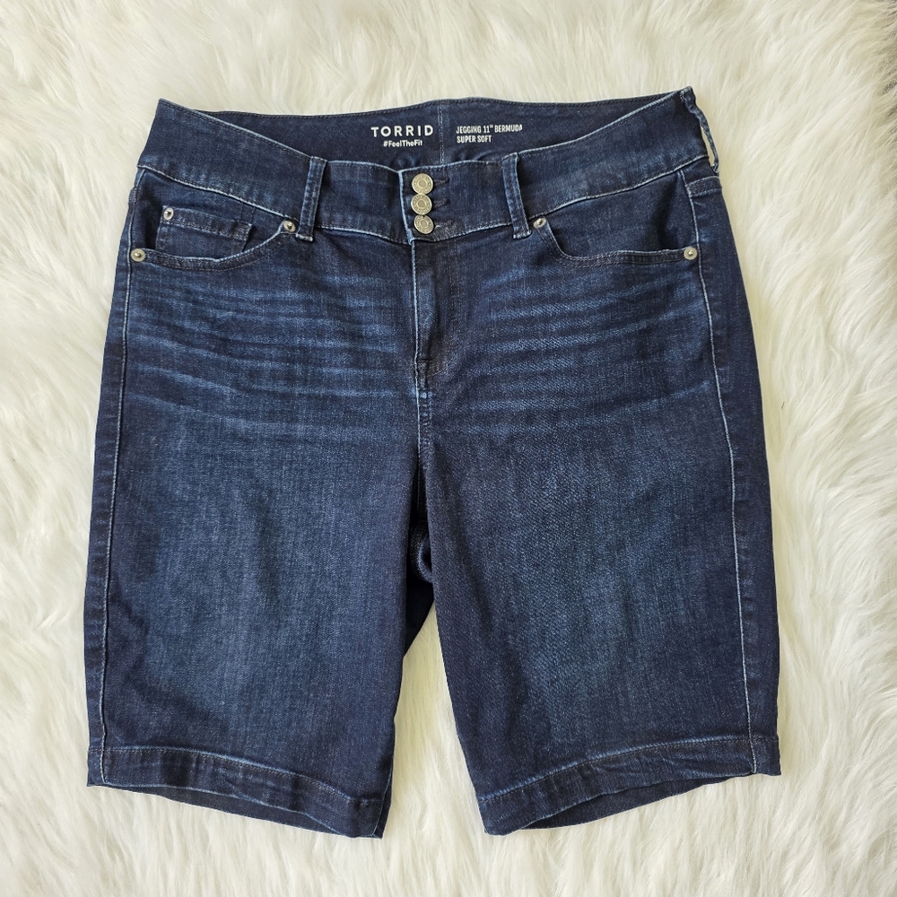 Torrid Dark Blue Denim Women's Shorts